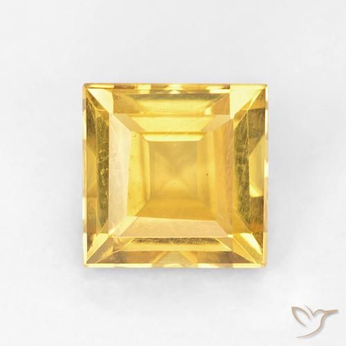 1.05ct طبيعي ذهبي سيترين, مربع, VVS-VS