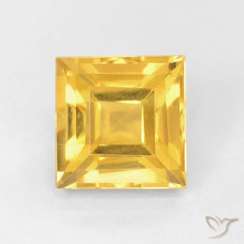 1.16ct طبيعي ذهبي سيترين, مربع, VVS-VS