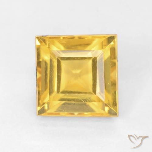 1.10ct طبيعي ذهبى متوسط سيترين, مربع, VVS-VS