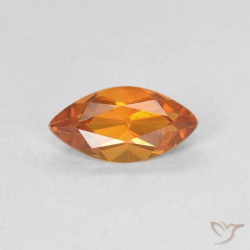 0.58ct طبيعي برتقالى متوسط سيترين, ماركيز, VVS-VS