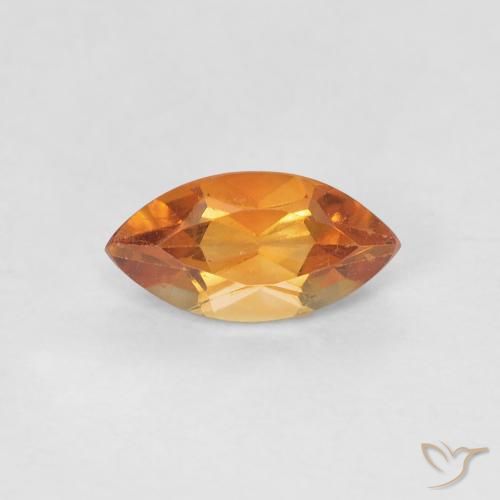0.59ct طبيعي برتقالى غامق سيترين, ماركيز, قليلا جدا