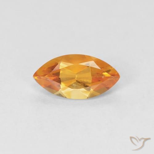 0.51ct طبيعي برتقالى مشمشى سيترين, ماركيز, VVS