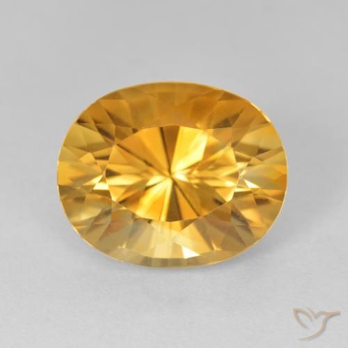 4.50ct طبيعي Medium Dark-Golden سيترين, بيضوي, VVS