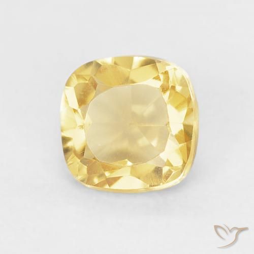 0.58ct طبيعي أصفر فاتح سيترين, وسادة, VVS-VS