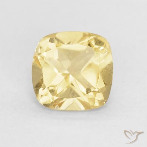 0.52ct طبيعي أصفر فاتح سيترين, وسادة, VVS-VS