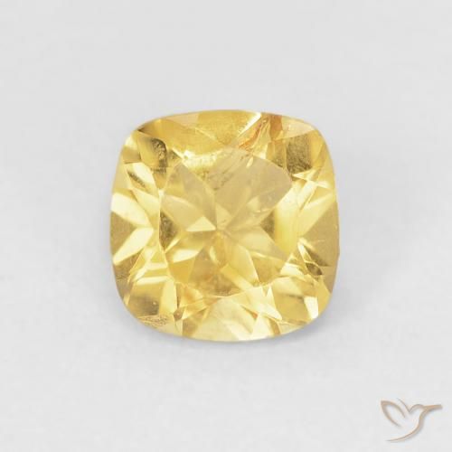 0.53ct طبيعي برتقالى ذهبة سيترين, وسادة, قليلا جدا