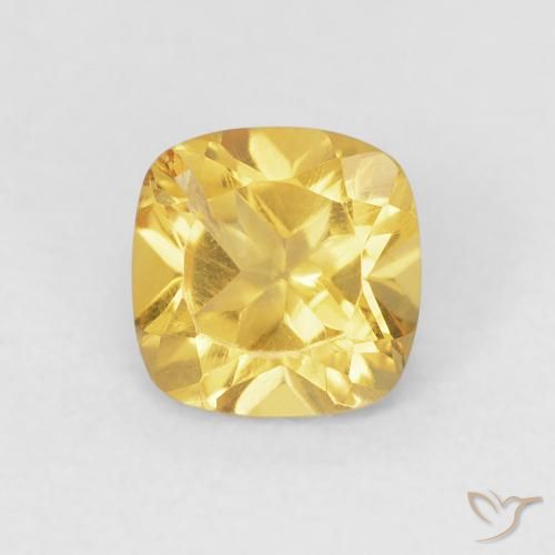 0.54ct طبيعي ذهبى متوسط سيترين, وسادة, قليلا جدا