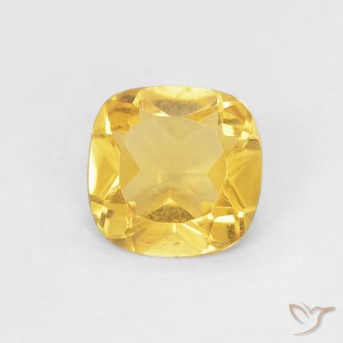 0.39ct طبيعي أصفر توسكانا سيترين, وسادة, VVS