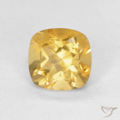 0.55ct طبيعي ذهبى متوسط سيترين, وسادة, VVS-VS