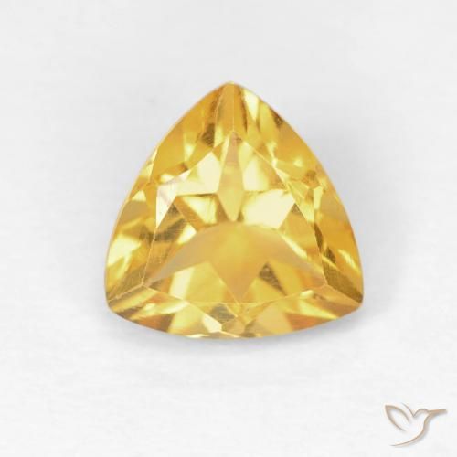 1.11ct طبيعي ذهبى متوسط سيترين, مثلثى, قليلا جدا