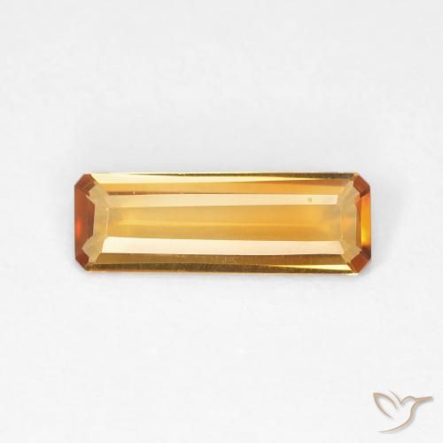 0.97ct طبيعي ذهبى-برتقالى سيترين, قص الزمرد, VVS-VS