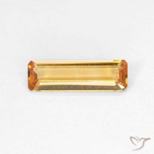 0.86ct طبيعي ذهبى-برتقالى متوسط سيترين, قص الزمرد, VVS-VS
