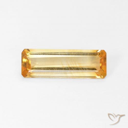 1.26ct طبيعي ذهبى-برتقالى سيترين, قص الزمرد, VVS-VS