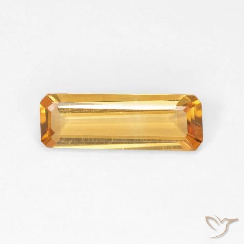 1.04ct طبيعي ذهبى-برتقالى داكن سيترين, قص الزمرد, VVS-VS