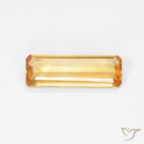 1.01ct طبيعي برتقالى متوسط سيترين, قص الزمرد, VVS-VS