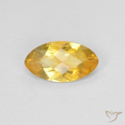 0.79ct طبيعي ذهبي سيترين, ماركيز, قليلا جدا