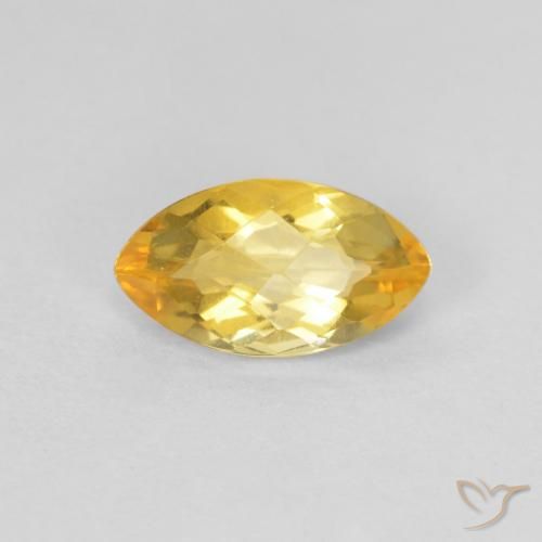 0.88ct طبيعي ذهبي سيترين, ماركيز, قليلا جدا