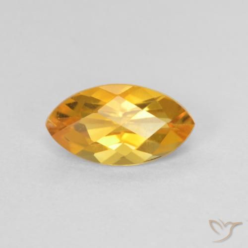 0.98ct طبيعي ذهبى-برتقالى داكن سيترين, ماركيز, قليلا جدا