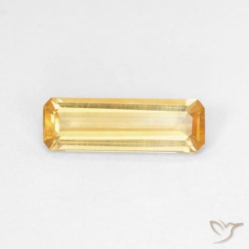 1.06ct طبيعي برتقالى ذهبى غامق سيترين, قص الزمرد, VVS-VS
