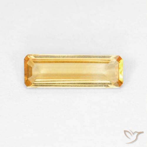 1.03ct طبيعي ذهبى ممتاز سيترين, قص الزمرد, VVS-VS