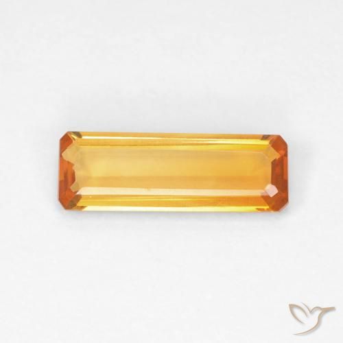 1.06ct طبيعي ذهبى-برتقالى داكن سيترين, قص الزمرد, VVS-VS