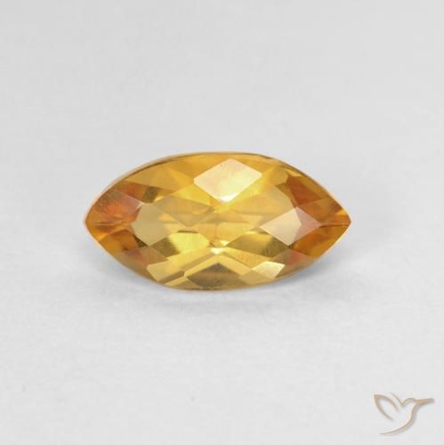 0.95ct طبيعي ذهبى-برتقالى سيترين, ماركيز, VVS-VS