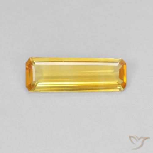0.94ct طبيعي ذهبى لامع سيترين, قص الزمرد, VVS