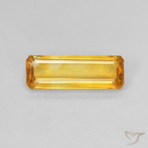 1.48ct طبيعي ذهبى متوسط سيترين, قص الزمرد, VVS