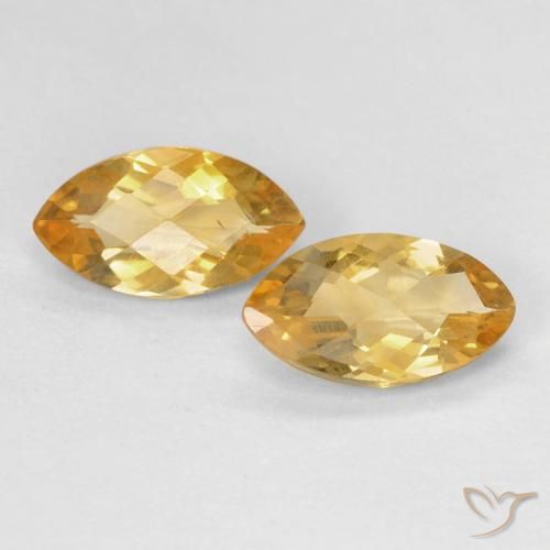 1.71ctw طبيعي Medium Light-Golden سيترين, ماركيز, قليلا جدا