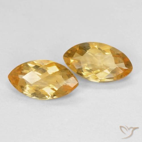 أحجار سيترين Medium Light-Golden طبيعية، ماركيز، قليلا جدا، وزنها 1.71 قيراط