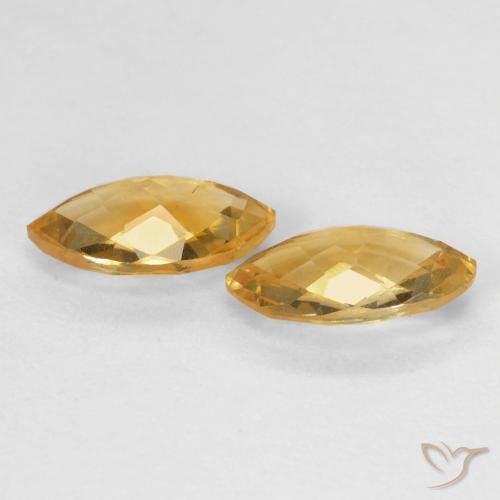 أحجار سيترين Medium Light-Golden طبيعية، ماركيز، قليلا جدا، وزنها 1.71 قيراط