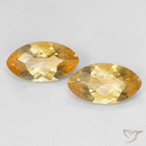 1.71ctw طبيعي Medium Light-Golden سيترين, ماركيز, قليلا جدا