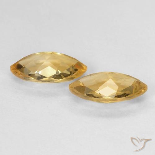 أحجار سيترين Medium Light-Golden طبيعية، ماركيز، قليلا جدا، وزنها 1.71 قيراط