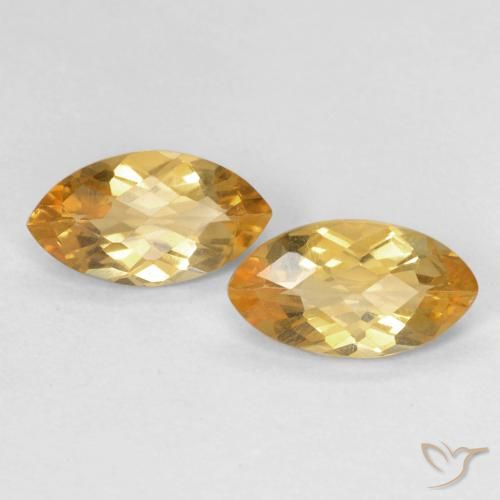 1.65ctw طبيعي Medium Light-Golden سيترين, ماركيز, قليلا جدا