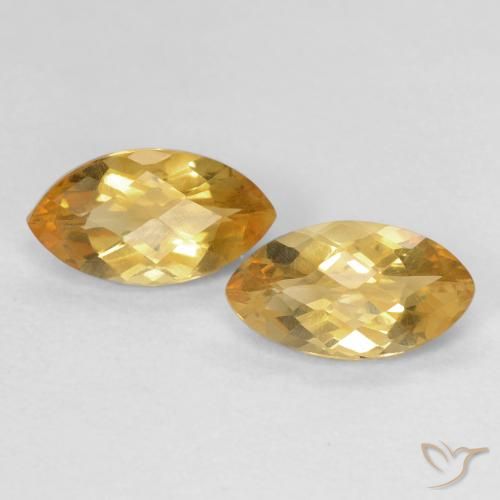 1.88ctw طبيعي Medium Dark-Golden سيترين, ماركيز, قليلا جدا