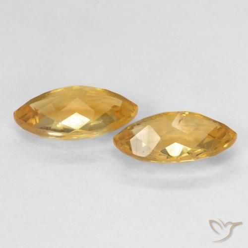 أحجار سيترين Medium Dark-Golden طبيعية، ماركيز، قليلا جدا، وزنها 1.88 قيراط