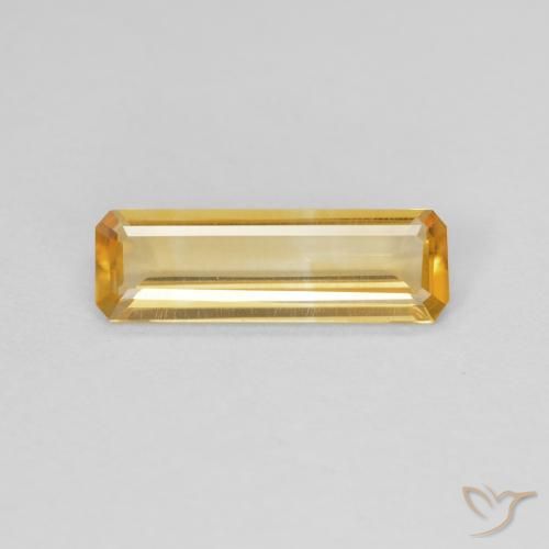 0.87ct طبيعي ذهبي سيترين, قص الزمرد, VVS-VS