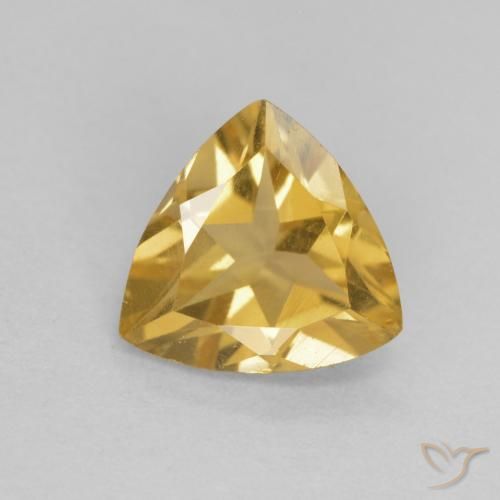0.96ct طبيعي ذهبي سيترين, مثلثى, VVS-VS