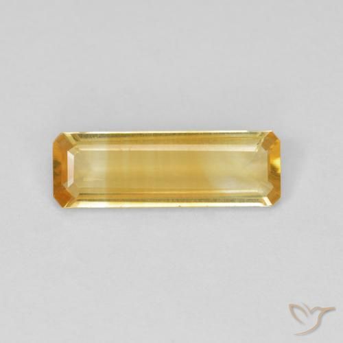 0.98ct طبيعي ذهبي سيترين, قص الزمرد, VVS-VS