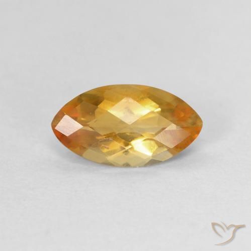 0.87ct طبيعي Medium Light-Golden سيترين, ماركيز, VVS-VS