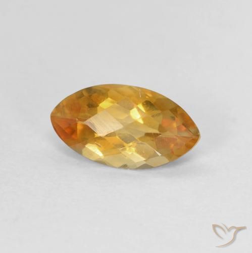 سيترين Medium Light-Golden طبيعي، ماركيز، 0.87 قيراط، VVS-VS