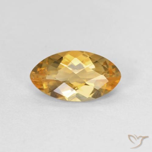 0.89ct طبيعي برتقالى ذهبة سيترين, ماركيز, VVS-VS