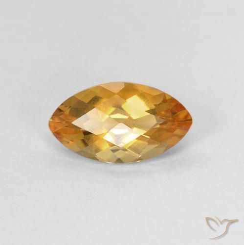 0.92ct طبيعي ذهبى-برتقالى غامق سيترين, ماركيز, VVS-VS