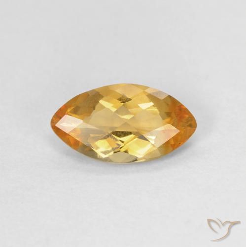 0.74ct طبيعي برتقالى ذهبة سيترين, ماركيز, VVS-VS