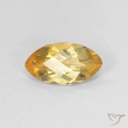 0.90ct طبيعي Medium Light-Golden سيترين, ماركيز, VVS-VS