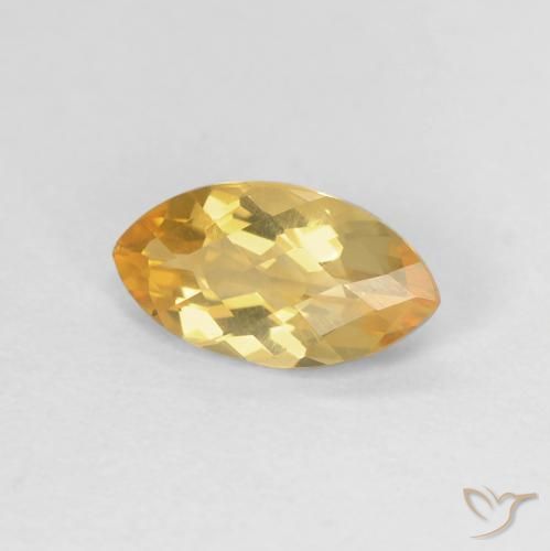 سيترين Medium Light-Golden طبيعي، ماركيز، 0.90 قيراط، VVS-VS