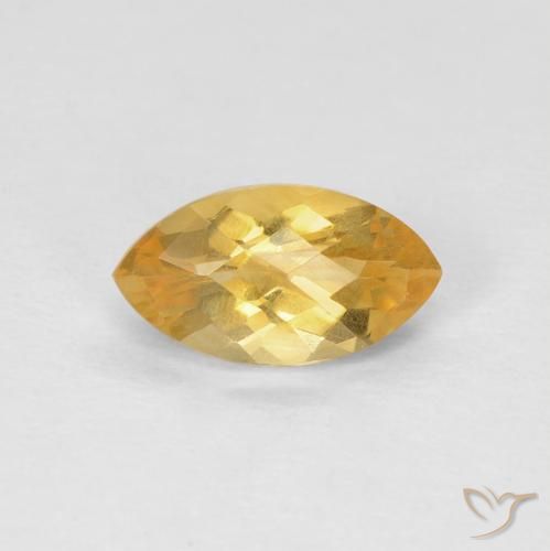 0.97ct طبيعي ذهبى-برتقالى سيترين, ماركيز, قليلا جدا