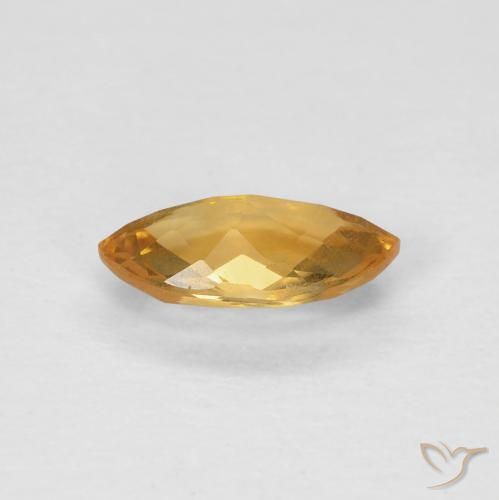 سيترين Medium Light Orange-Gold طبيعي، ماركيز، 0.81 قيراط، قليلا جدا