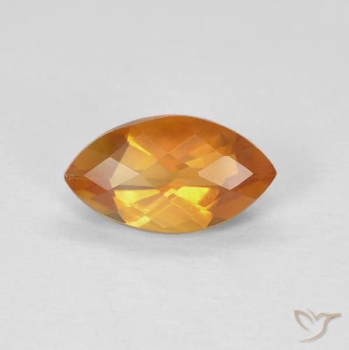 0.95ct طبيعي ذهب سيترين, ماركيز, قليلا جدا
