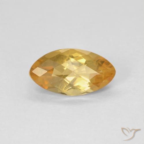 0.92ct طبيعي ذهبى-برتقالى سيترين, ماركيز, قليلا جدا